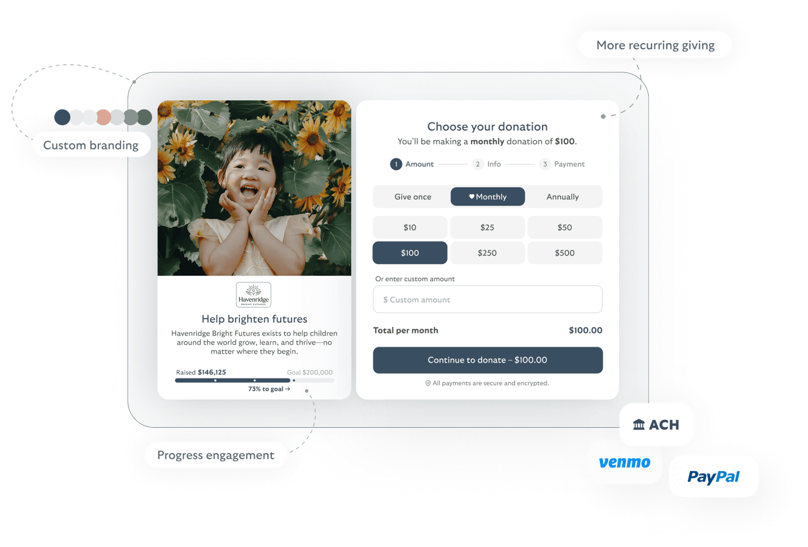 Donation form preview