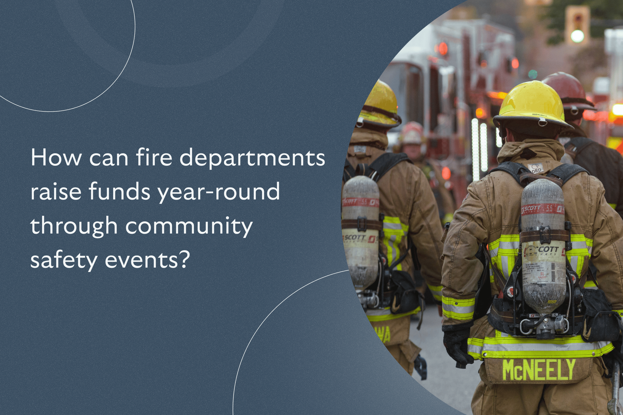 How can fire departments raise funds year-round through community safety events?